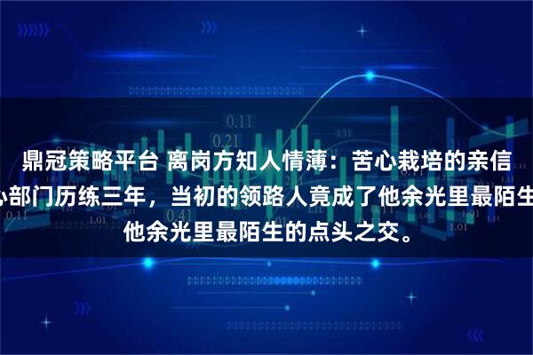 鼎冠策略平台 离岗方知人情薄：苦心栽培的亲信下属，去核心部门历练三年，当初的领路人竟成了他余光里最陌生的点头之交。